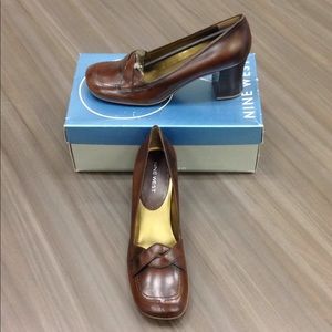 NWOT! NINE WEST Hardin Stacked Heel Pump, 7.5M